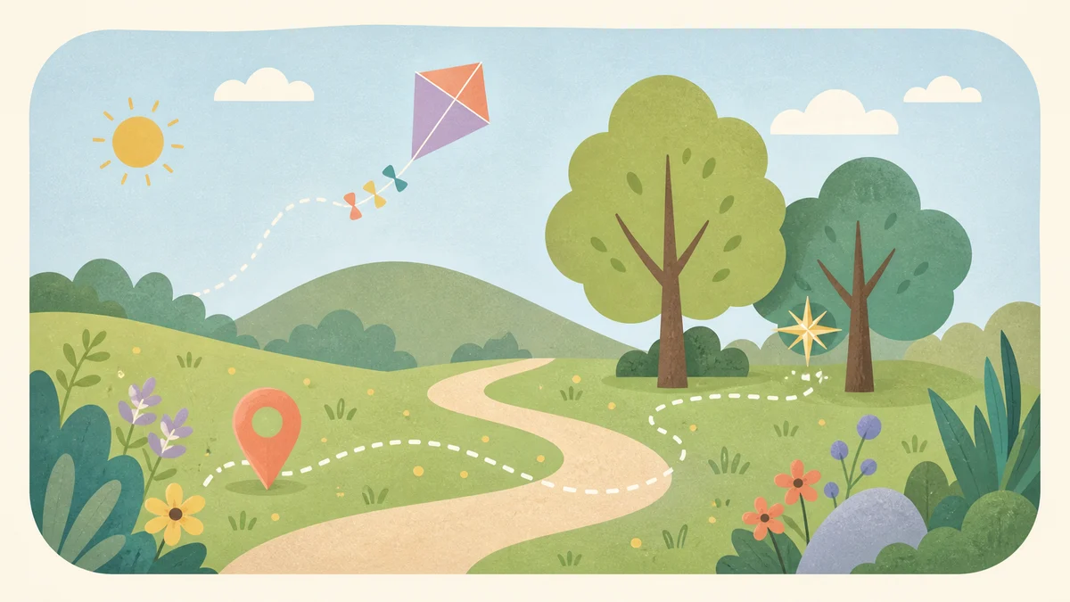 Outdoors family event illustration