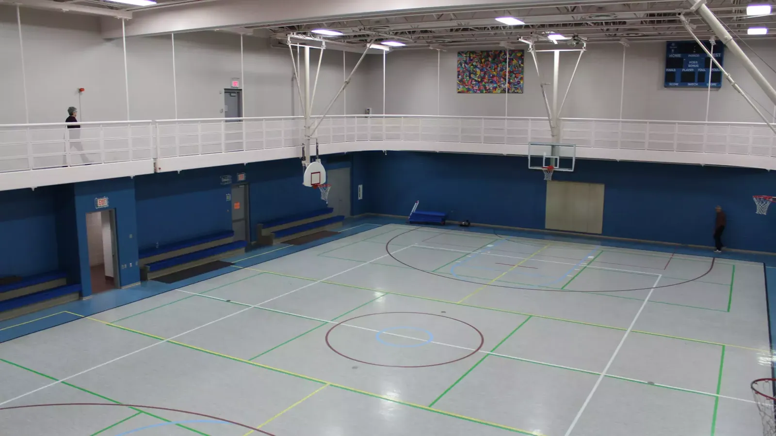 Toddlers playing with balls and ride-ons in a gym