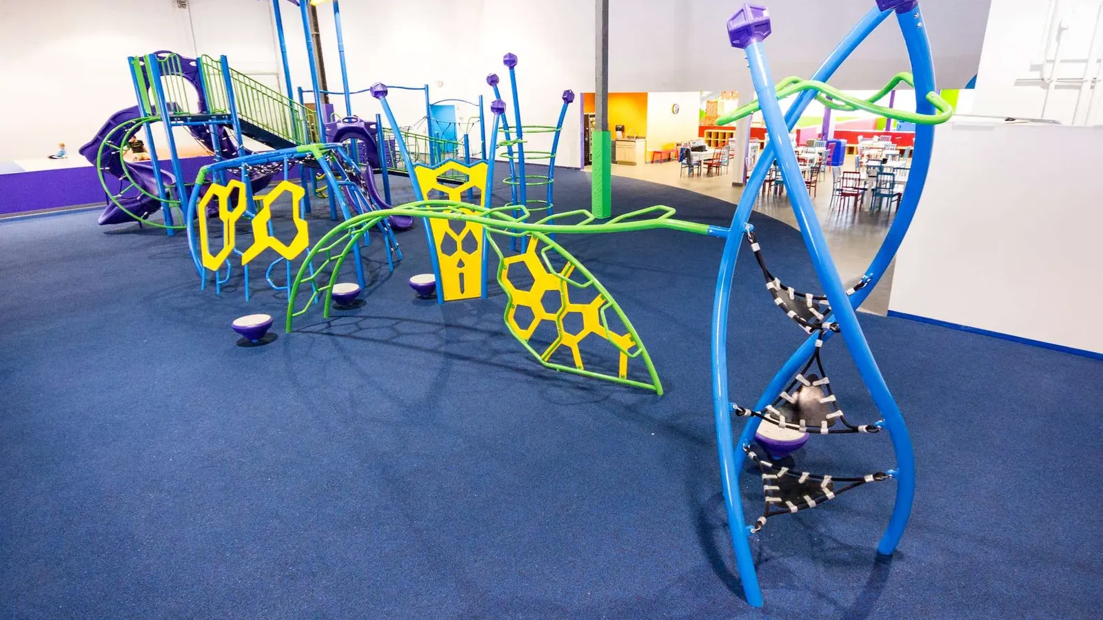 Children on the padded climber at InnerActive Playground Plymouth